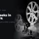 A vintage film projector shining through fog, in black and white, beside the headline Two weeks in the dark