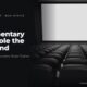 An empty cinema with rows of seats facing a blank screen, in black and white, beside the headline The documentary that stole the weekend
