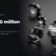 Diamonds on a dark surface, in black and white, beside the headline The $50 million debut