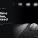 A baseball on a field under stadium lights, in black and white, next to the headline A first-time champion, guaranteed